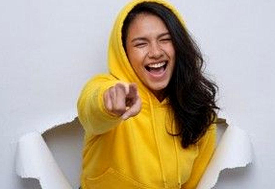Teen girl smiling